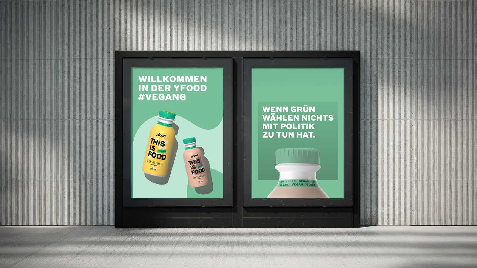 yfood – Billboard Kampagne #VEGANG – Copywriting Dr. Lucas Gros